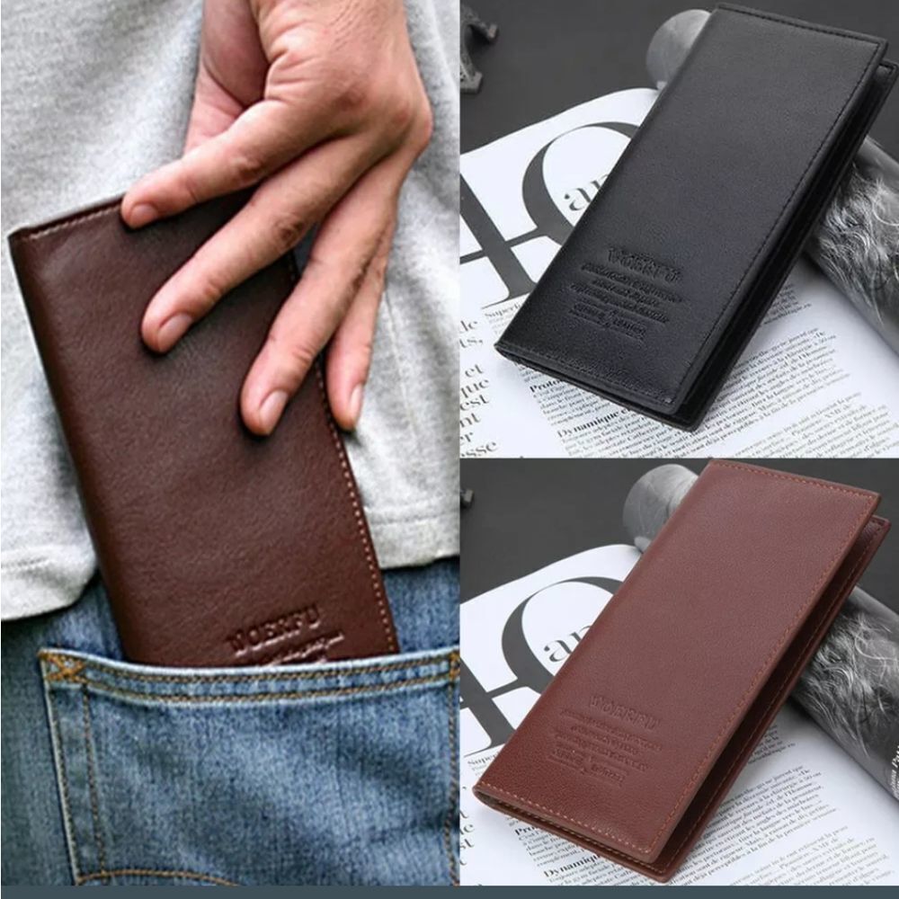 Clutch Billfold PU Leather Wallet ID Card Holder